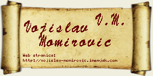 Vojislav Momirović vizit kartica
